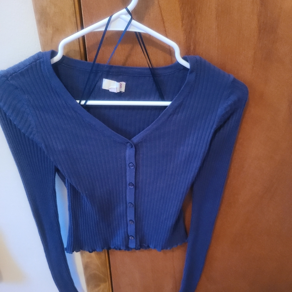 Ribbed button up shirt